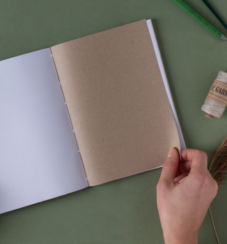 DIY kit Bookbinding kraft paper - olive green| GARN&MEHR