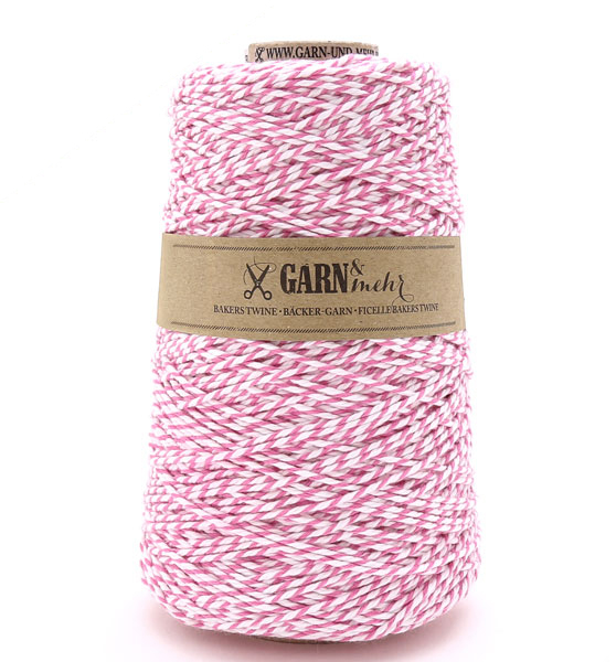 Yarn cone, pink-white
